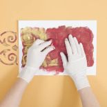 Zamalowujemy poszczególne części wzoru.