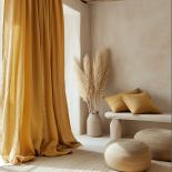 Lniane zasłony na taras