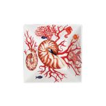 zastawa stołowa z morskim dekorem