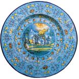 Ze scenką rodzajową. Majolika