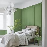 Zielona ściana w sypialni