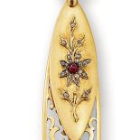 Złota zakładka do książek wysadzana diamentami i rubinem, Fabergé, ok. 1890 r., Sotheby s