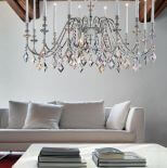 żyrandol do salonu z kryształkami