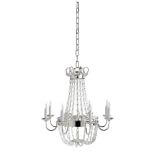 Żyrandol do salonu srebrny