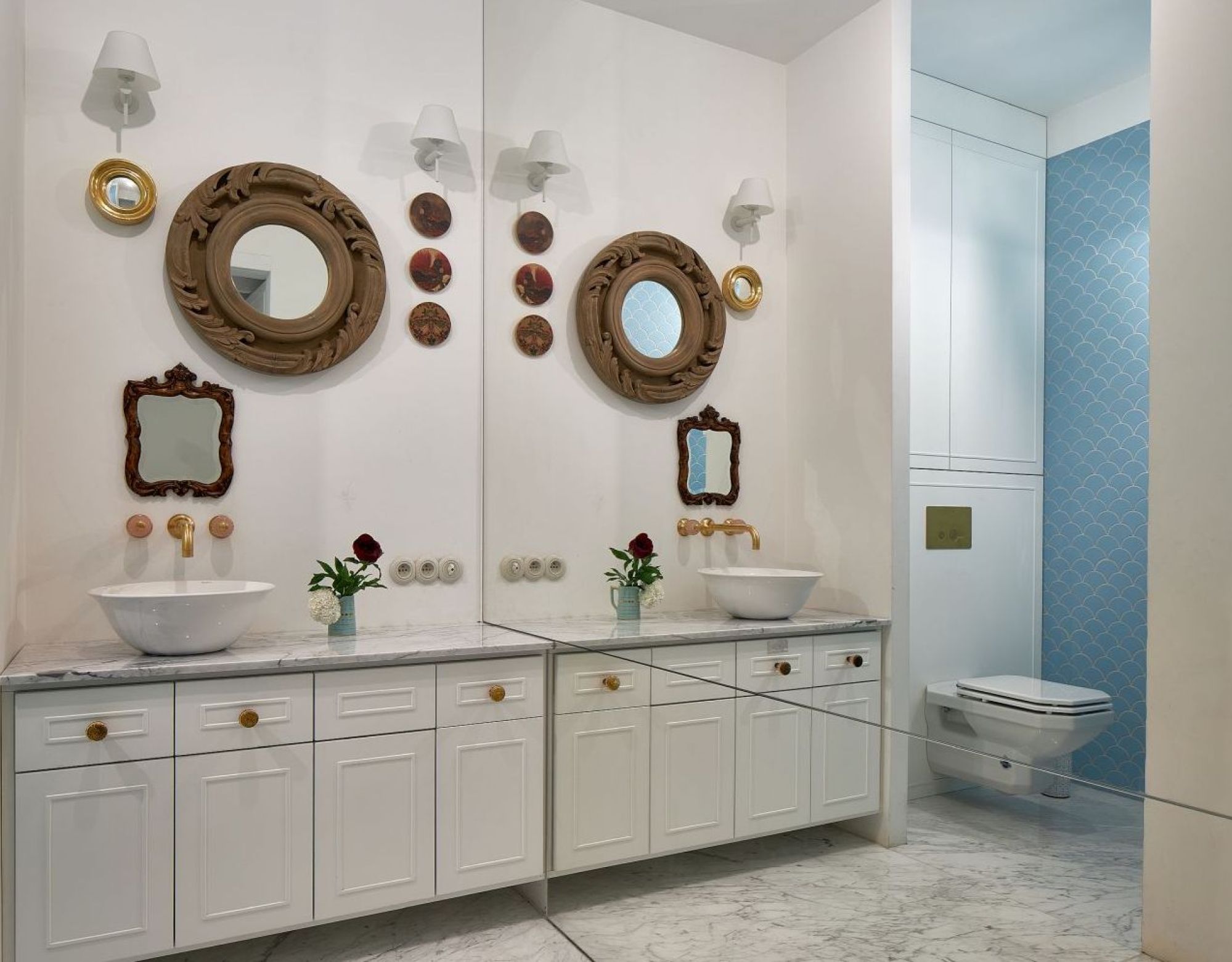 łazienka dziecięca w eklektycznym mieszkaniu