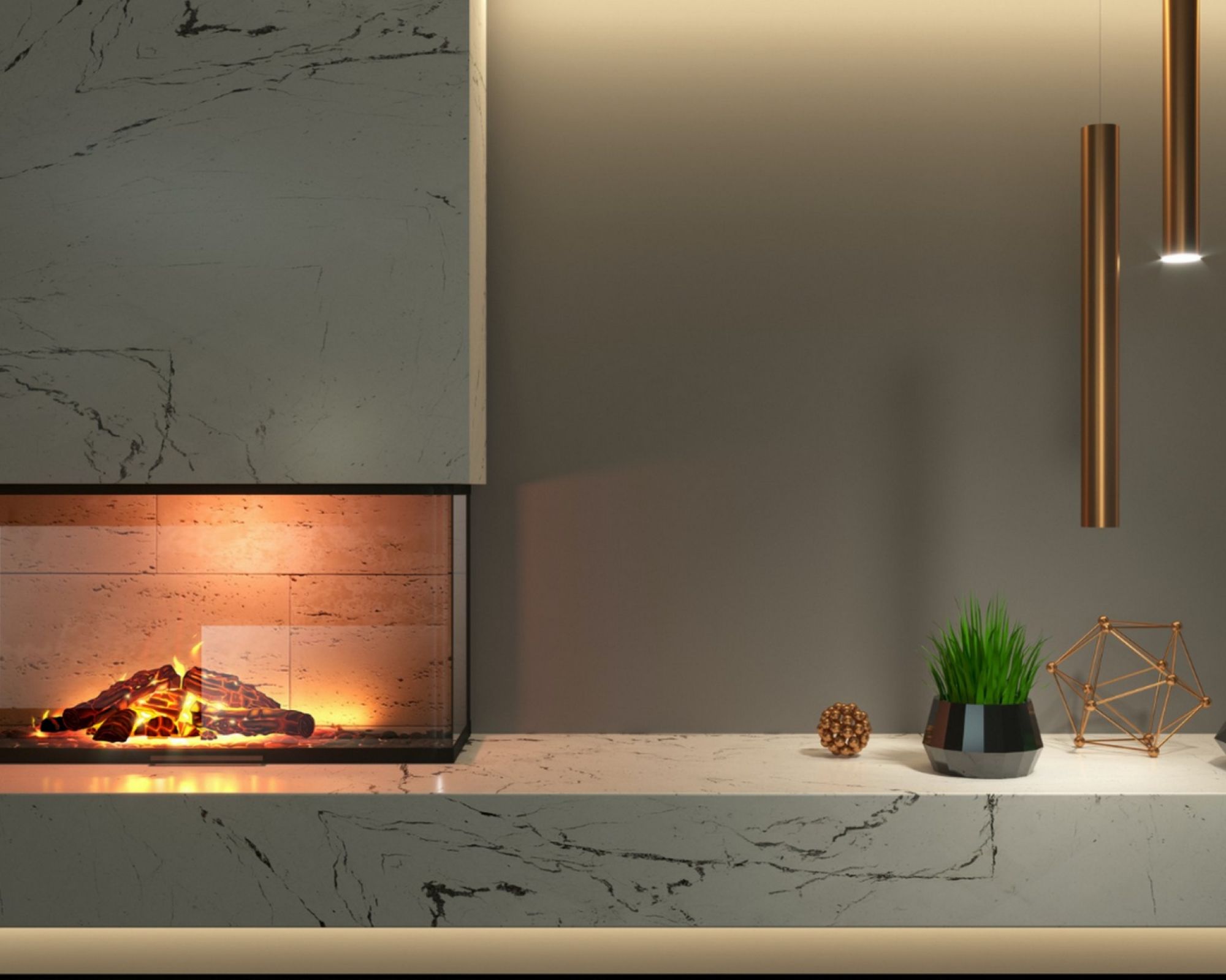 kominek do nowoczesnego wnętrza