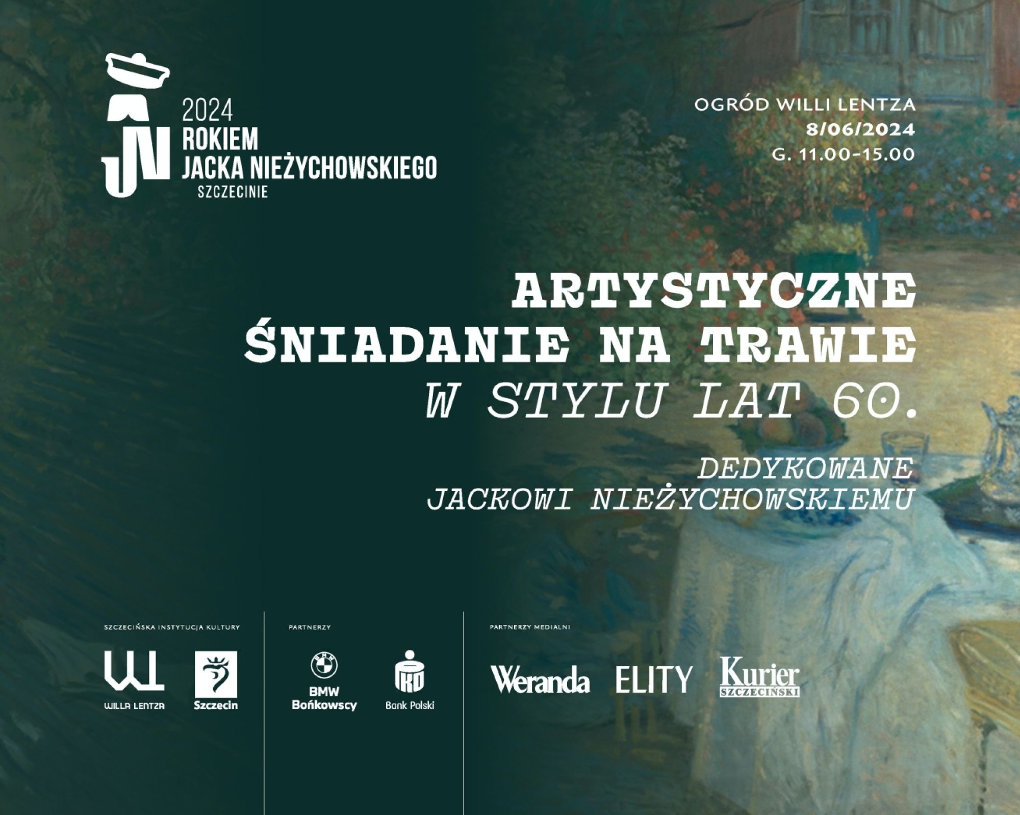 artystyczne śniadanie na trawie w willi lentza