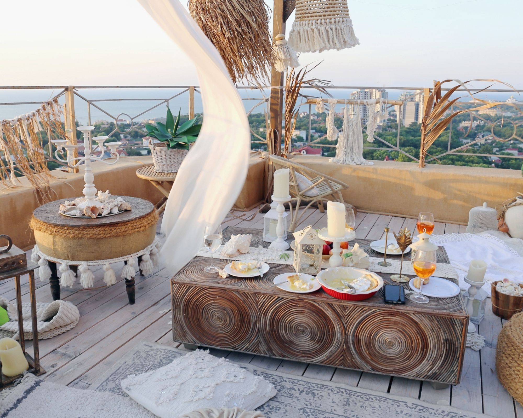 balkon w stylu boho