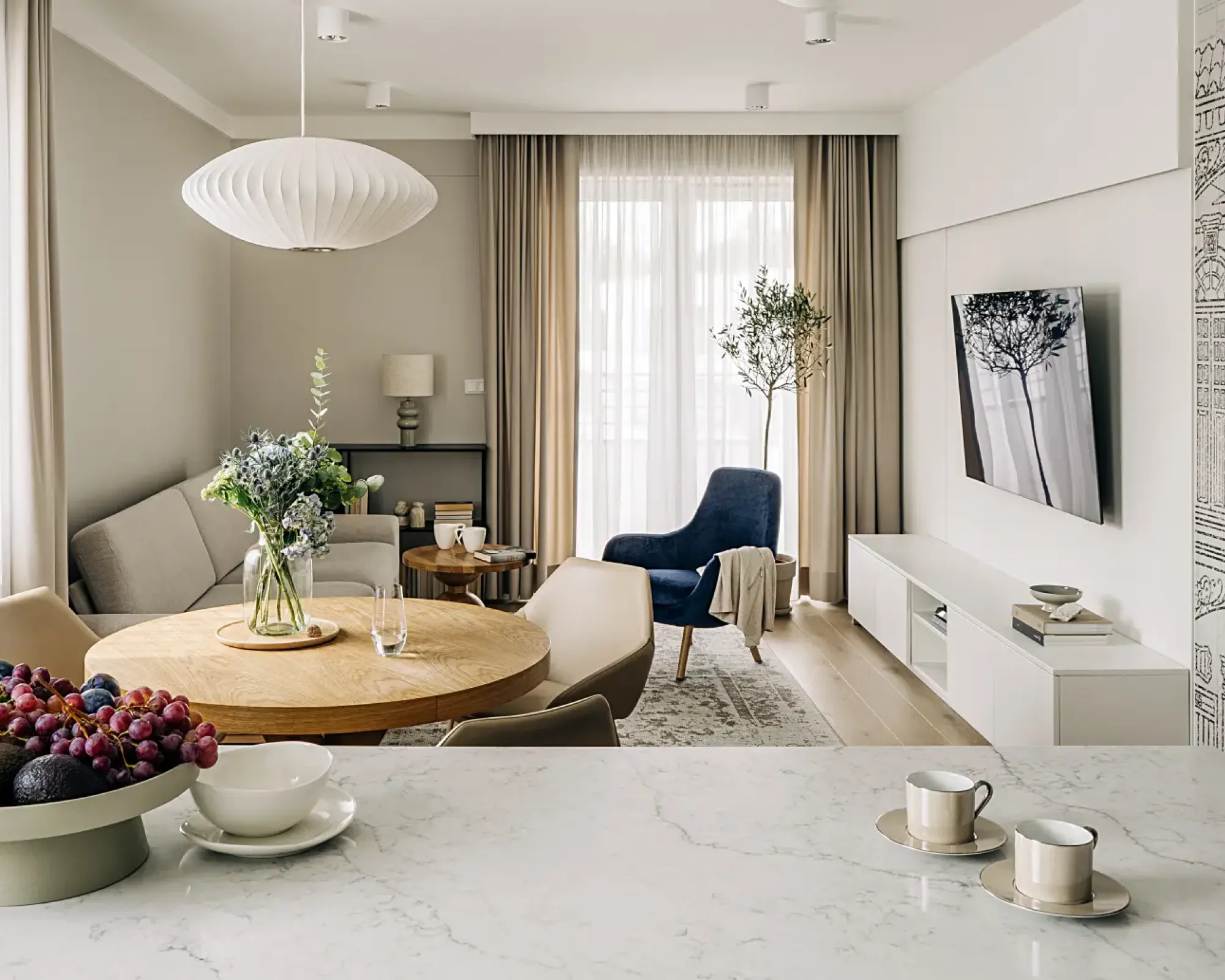 nowoczesny apartament z elementami klasyki