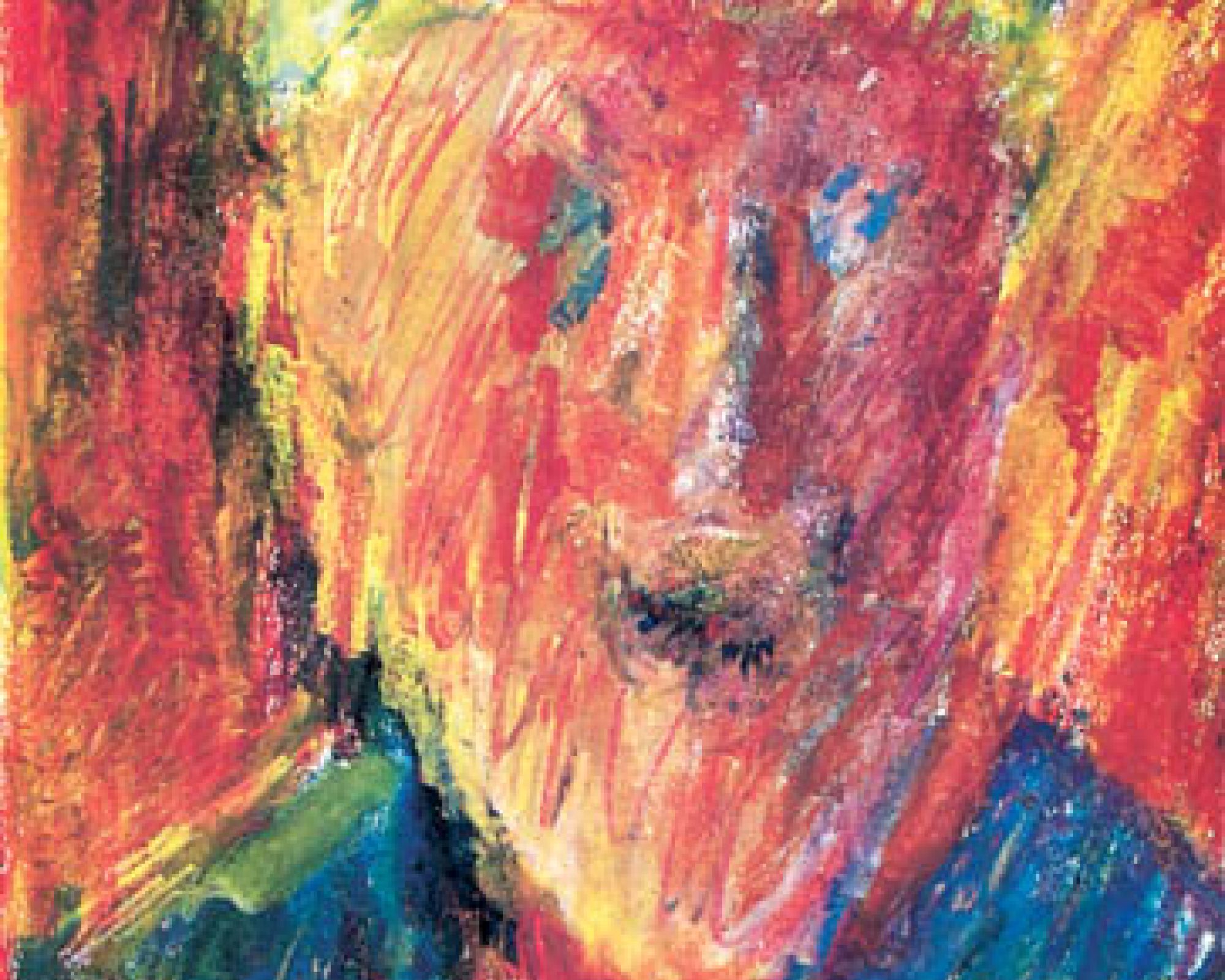 Jerzy Panek, Autoportret w żółtym kaszkiecie , 1999 r., Rempex