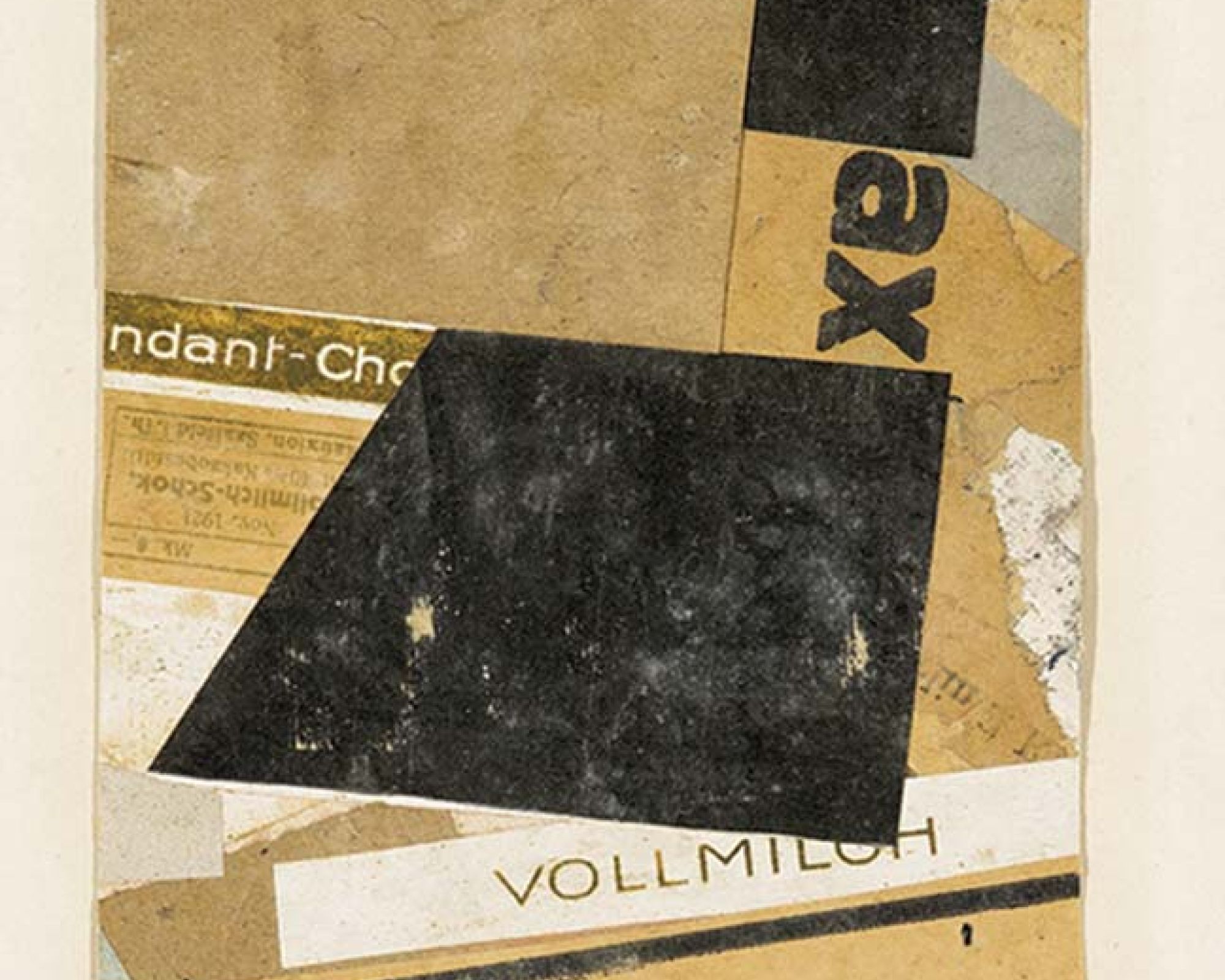 Kurt Schwitters Mleko pełne – projekt opakowania, 1928 r.