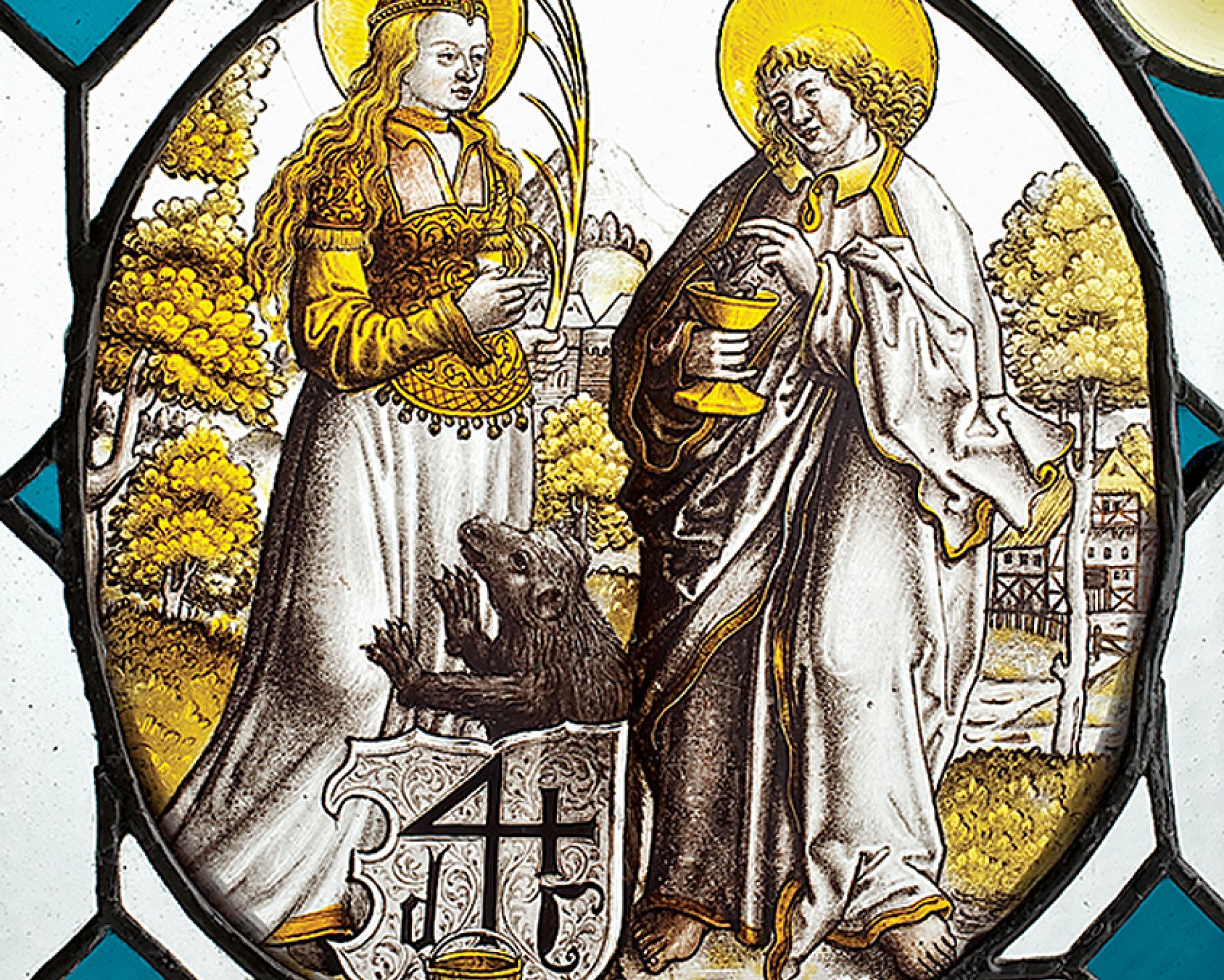 Św. Małgorzata i Jan Ewangelista , Nadrenia, ok. 1520 r.