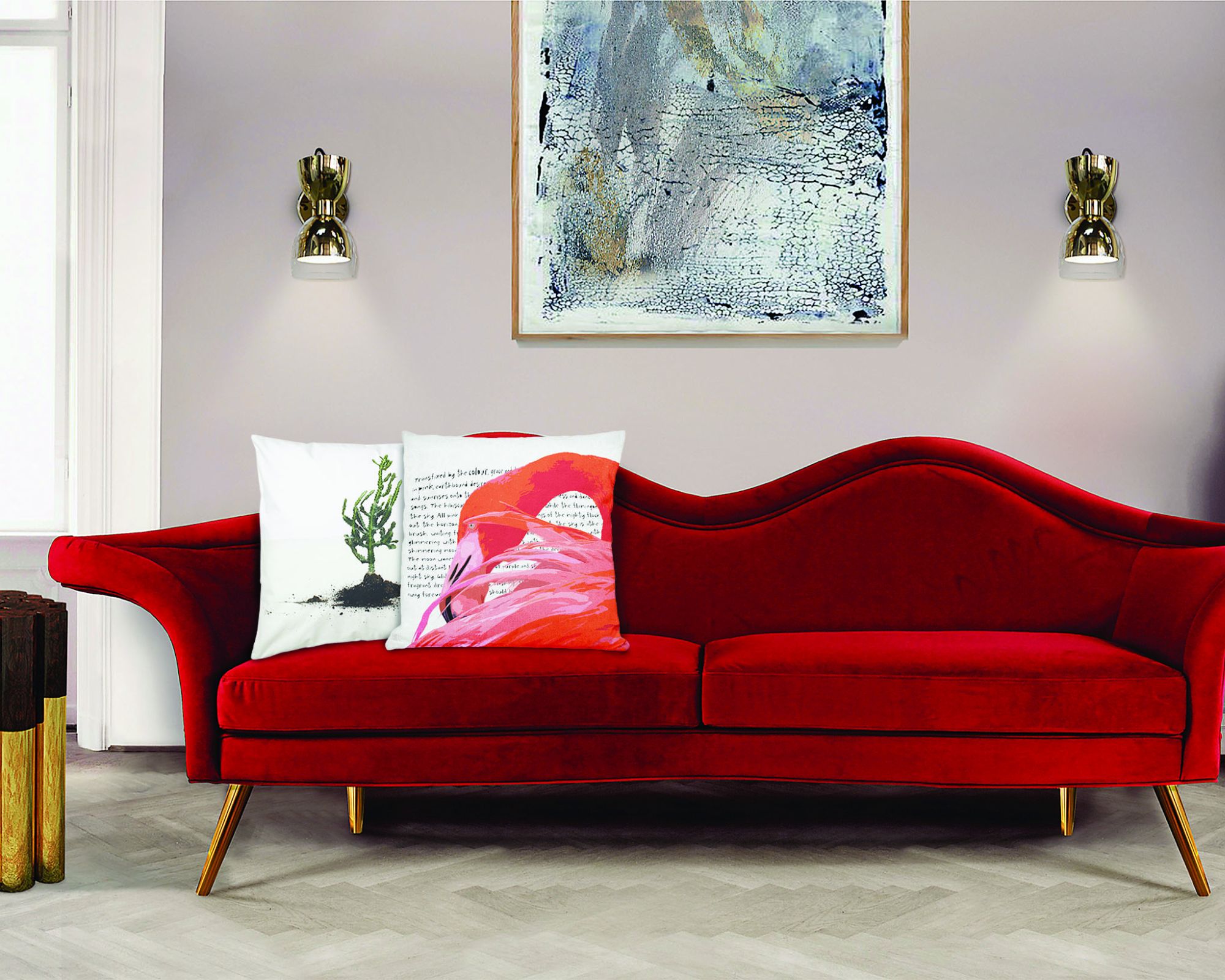 trendy jesień 2018 sofa czerwona