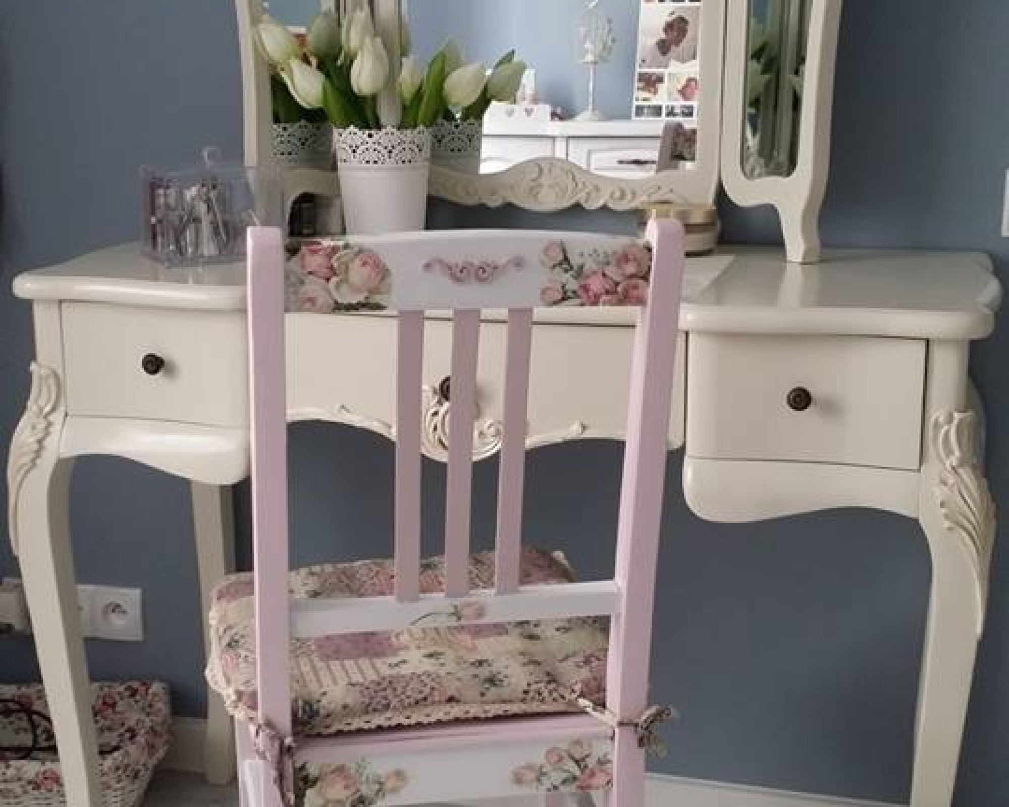 Zrób to sam: krzesło w stylu shabby chic