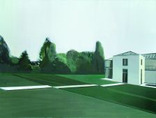 Dom Richtera (zielony) , 2014 rok. Portrety domowe – malarstwo Marii Kiesner