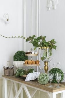 stół wielkanocny naturalne dekoracje