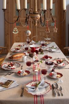 świąteczna dekoracja stołu zdjęcia