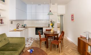 mieszkanie 62 m2 w modernistycznej kamienicy na warszawskim Żoliborzu