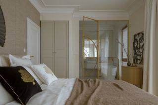 glamour i japandi w sypialni