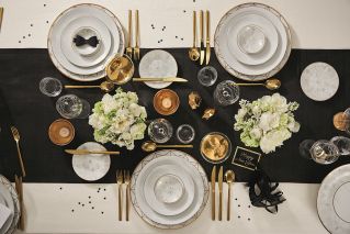 dekoracja stołu sylwestrowego