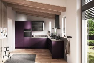 narożna kuchnia pod skosami