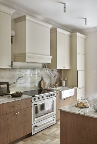 kaszmirowa kuchnia styl modern classic