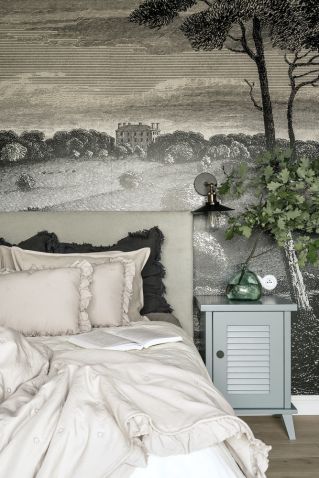 sypialnia w drewnianym domu