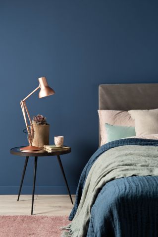 niebieska sypialnia