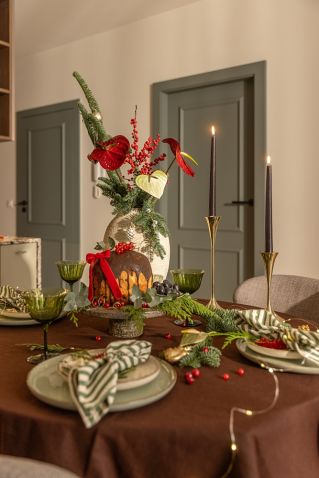 dekoracja stołu na boże narodzenie