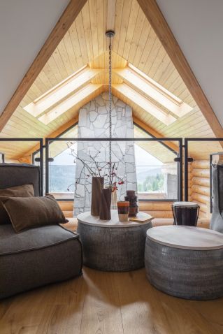 przytulny dom z bali wnętrza