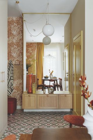 pomarańczowy i żółty kolor we wnętrzach