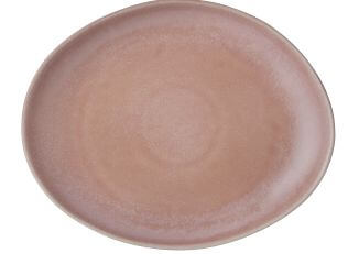 Ceramiczny talerz różowy matowy