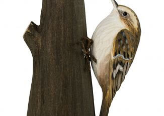 Dekoracja do domu drewniany ptaszek na gałęzi
