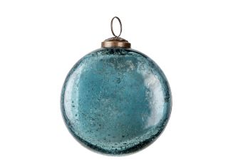 Bombka choinkowa szklana niebieska ozdoba świąteczna