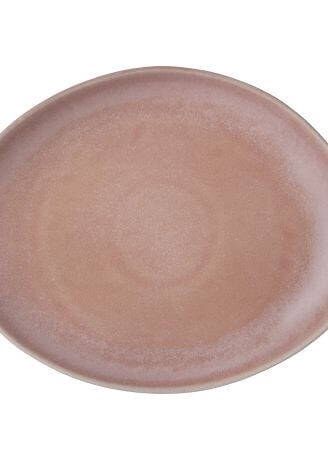 Ceramiczny talerz różowy matowy