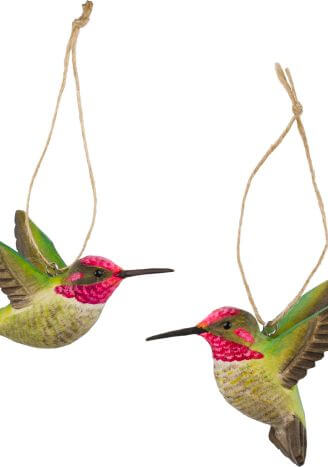 Dekoracja drewniana wisząca kolibry