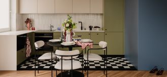 46-metrowe mieszkanie na poddaszu w pastelowych kolorach