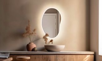 lustro w stylu japandi