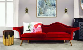 trendy jesień 2018 sofa czerwona