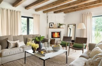 wnętrza w kolorach ziemi urządzone naturalnymi materiałami