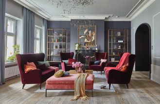 apartament ze złotym sufitem i kinem domowym