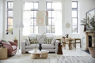 elegancki salon w jasnych odcieniach