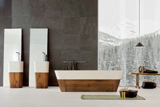 Łazienka zaprojektowana przez Matteo Thuna.