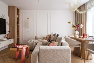 kaszmirowe meble w salonie