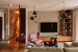 kącik wypoczynkowy w salonie