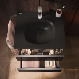 blat łazienkowy zintegrowany z umywalką