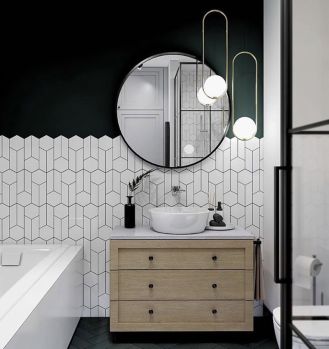 biała łazienka glamour