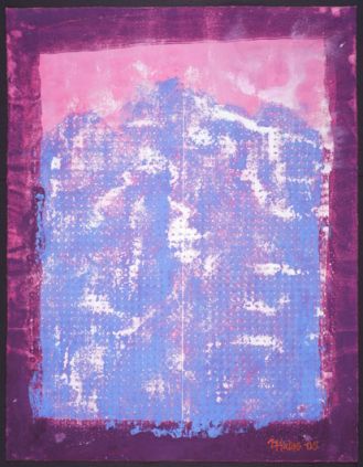 Józef Hałas, bez tytułu, gwasz na papierze, 46 x 70 cm, 2005 r., Platon Galeria Sztuki