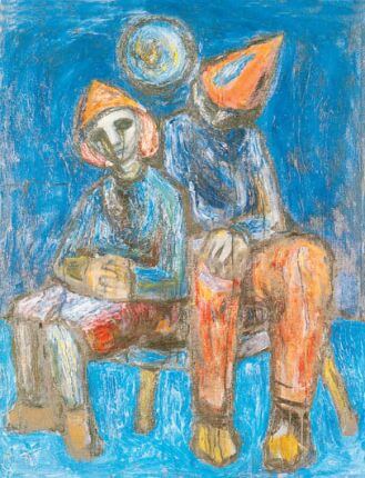 Kompozycja z dziećmi , Waldemar Cwenarski, 1950 r., MUZEUM NARODOWE WE WROCŁAWIU