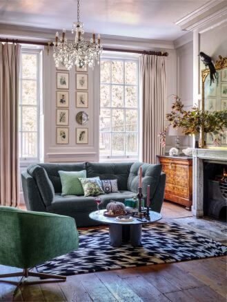 aranżacja dywanu w salonie